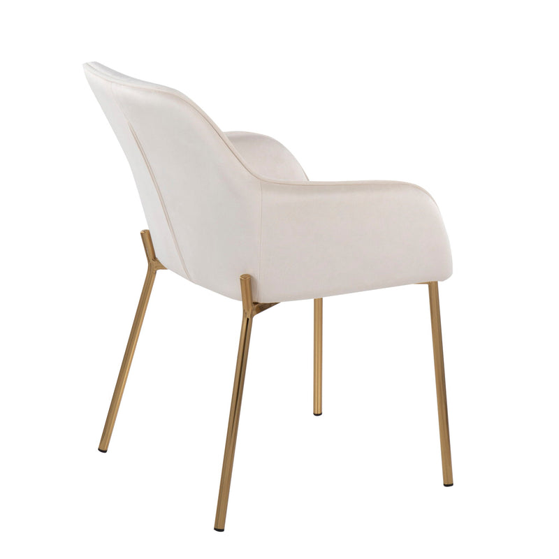 Set of two Lumi Source Daniella contemporary dining chairs with sleek design and neutral upholstery showing in the image.