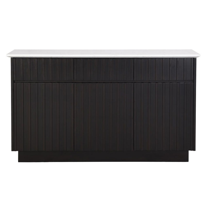 Jaramillo - Server - Engineering Marble Top & Black - R&R Furniture Gallery (Fountain Valley, CA)