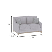 Loveseat With Casual Accent - Gray - R&R Furniture Gallery (Fountain Valley, CA)