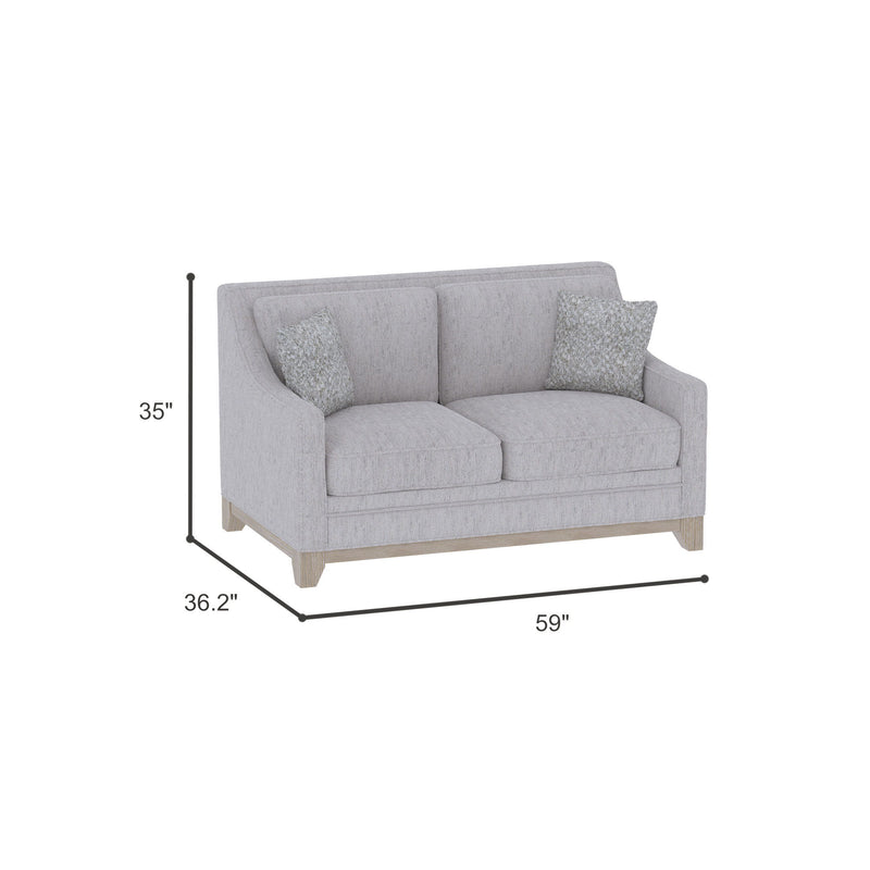 Loveseat With Casual Accent - Gray - R&R Furniture Gallery (Fountain Valley, CA)