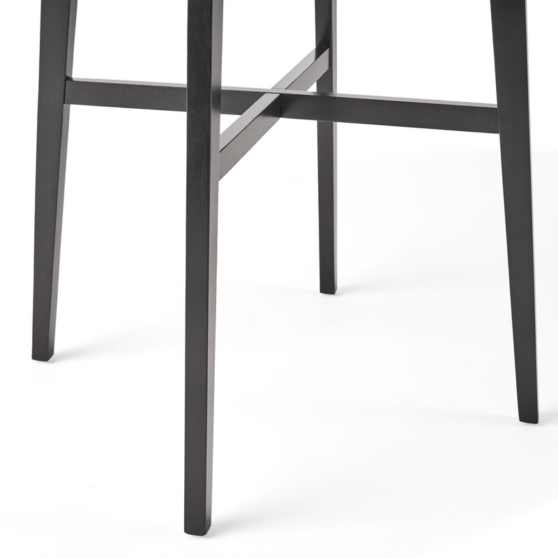 Modern Noble House bar height dining table with rubberwood legs and laminate top, suitable for casual dining or bar settings.