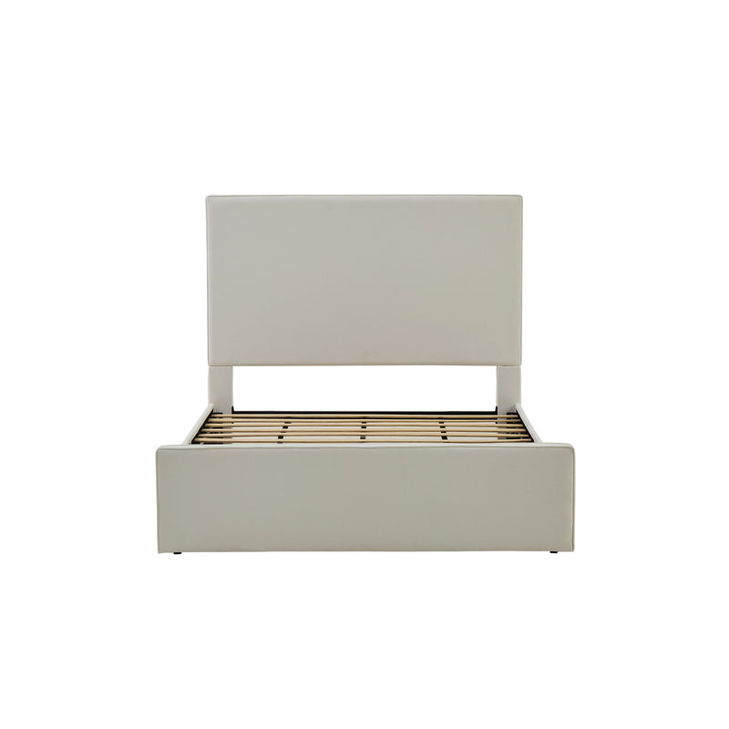 Lucas - Tall Headboard Upholstered Bed - R&R Furniture Gallery (Fountain Valley, CA)