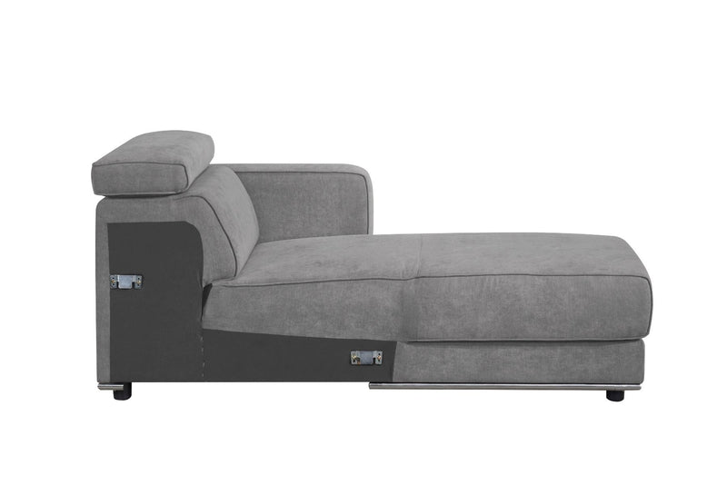 Alwin - Modular Rf Chaise - Dark Gray Fabric - R&R Furniture Gallery (Fountain Valley, CA)