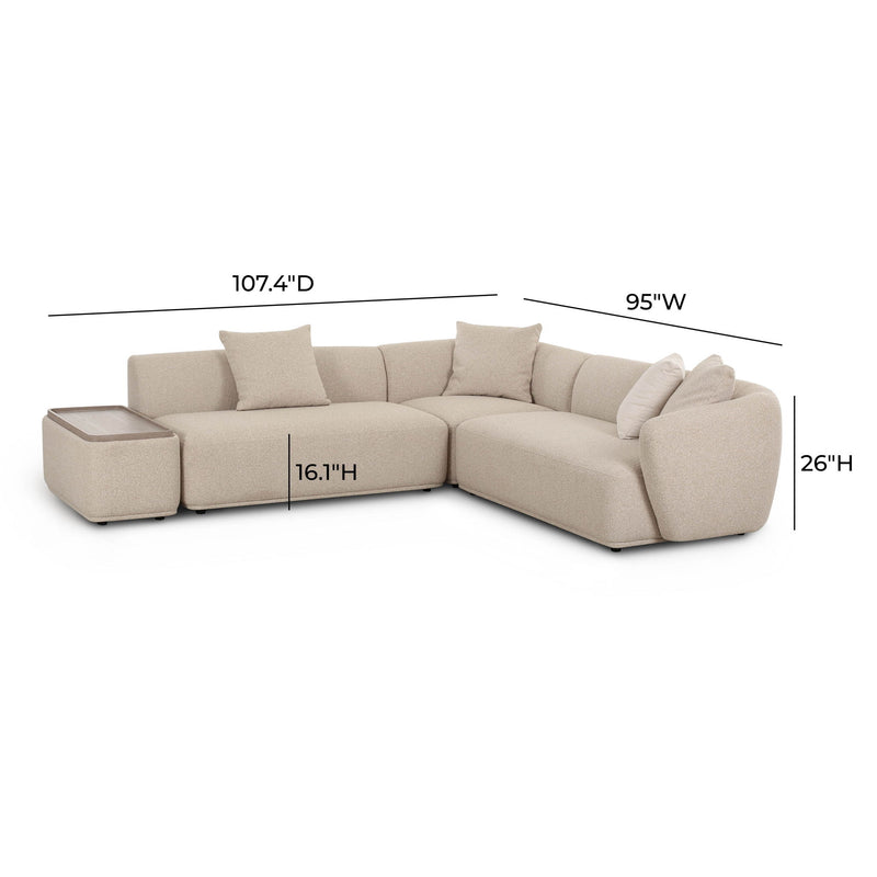 Sylvie - Chaise Sectional - R&R Furniture Gallery (Fountain Valley, CA)