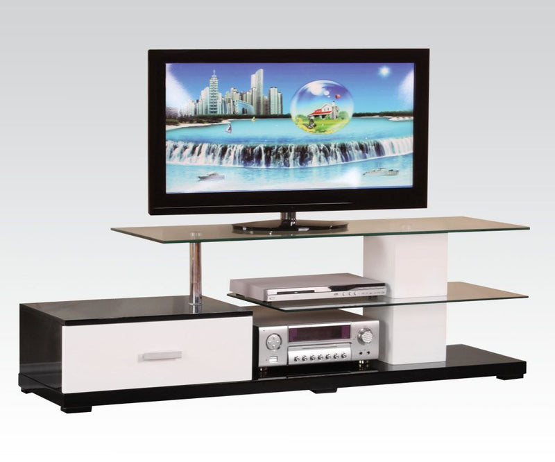 Ivana - TV Stand - White & Black - R&R Furniture Gallery (Fountain Valley, CA)