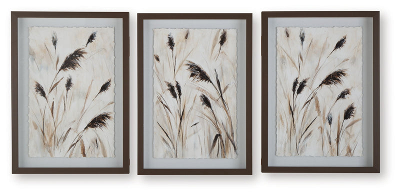 Honslow - Wall Art Set (Set of 3) - Brown / Black / White - R&R Furniture Gallery (Fountain Valley, CA)