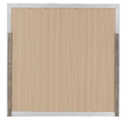 Glory Furniture Primo mirror featuring a sleek rectangular design with a polished wooden frame, hanging on a wall.