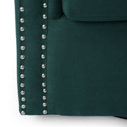 Noble House modern upholstered swivel club chair with nailhead trim, featuring plush cushioning and a sleek, stylish design.