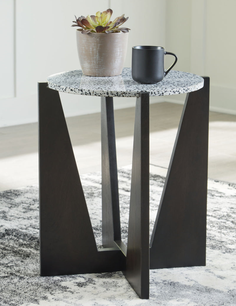 Tellrich - Accent Table - Black / White - R&R Furniture Gallery (Fountain Valley, CA)