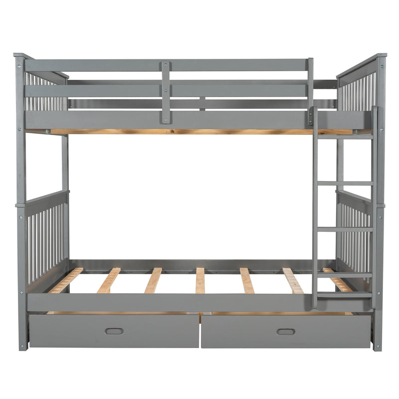 Bunk Bed With Ladders And 2 Storage Drawers - R&R Furniture Gallery (Fountain Valley, CA)