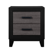 Soluto - Nightstand - Gray / Black - R&R Furniture Gallery (Fountain Valley, CA)