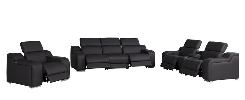 1116 - 7-Piece Modular Power Reclining Sofa, Loveseat & Chair Set In With 5 Power Recliners & Power Headrests