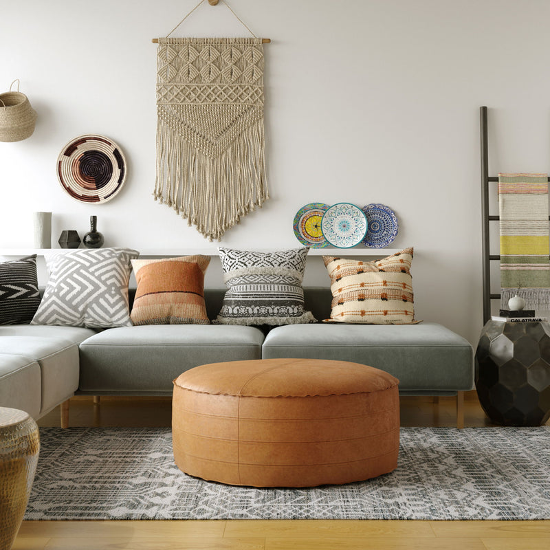 Brody - Round Pouf - R&R Furniture Gallery (Fountain Valley, CA)