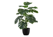 24" Tall, Artificial Plant, Monstera, Indoor, Faux, Fake, Table, Greenery, Potted, Real Touch, Decorative - Green / Black - R&R Furniture Gallery (Fountain Valley, CA)
