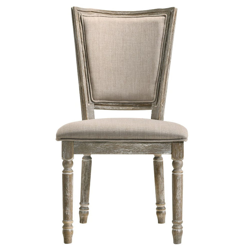 Gabrian - Fabric Side Chair (Set of 2) - Two-Tone Beige & Reclaimed Gray - R&R Furniture Gallery (Fountain Valley, CA)
