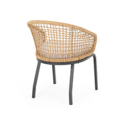 Outdoor Wicker Chair With Powder Coated Iron Legs - R&R Furniture Gallery (Fountain Valley, CA)