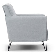 Simpli-Home Warren accent chair with hairpin metal legs and upholstered seat in a modern, stylish design.