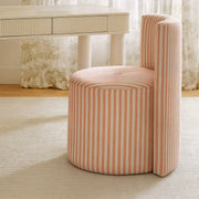 TOV Furniture Alyssa striped rolling desk chair with adjustable height and modern design, featuring colorful striped upholstery and casters.