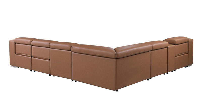 1116 - 7-Piece L-Shaped Sectional Sofa In With 3 Power Recliners & Power Headrests