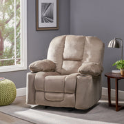 Luxurious Manual Recliner Chair With Skin-Friendly Fabric And Dual Cup Holders - R&R Furniture Gallery (Fountain Valley, CA)