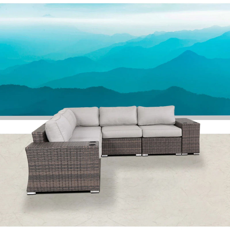 Rattan Sectional Sofa Set With Cushions - R&R Furniture Gallery (Fountain Valley, CA)