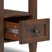 Warm Shaker - Narrow Side Table - Distressed Charcoal Brown - R&R Furniture Gallery (Fountain Valley, CA)