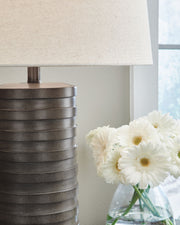 Neilett - Poly Table Lamp (Set of 2) - Antique Brown - R&R Furniture Gallery (Fountain Valley, CA)