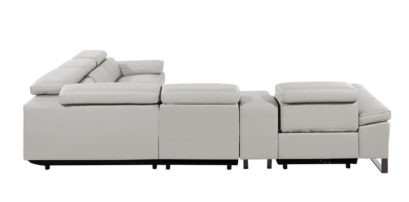 1246 - 6-Piece L-Shaped Modular Power Reclining Sectional With 3 Power Recliners And Power Headrests