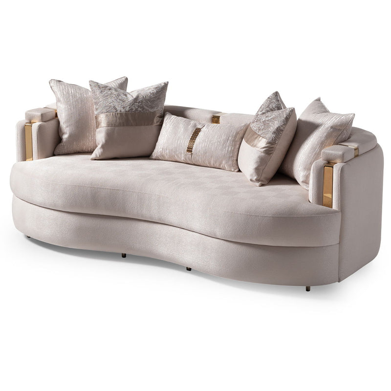 Carmela - Sofa - Almond / Gold - R&R Furniture Gallery (Fountain Valley, CA)