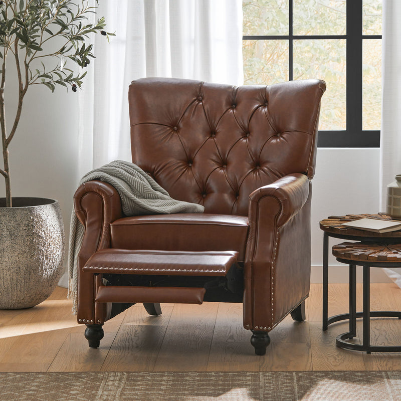 Welch - Contemporary Tufted Pushback Recliner - R&R Furniture Gallery (Fountain Valley, CA)