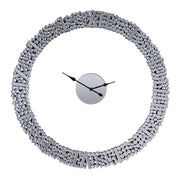 Kachina - 39" Wall Clock - Mirrored & Faux Gems - R&R Furniture Gallery (Fountain Valley, CA)