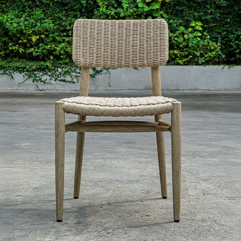 Kailua - Outdoor Wicker Dining Chair - Gray