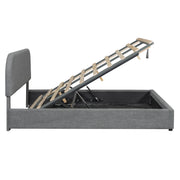Upholstered Platform Bed With Hydraulic Storage System - R&R Furniture Gallery (Fountain Valley, CA)