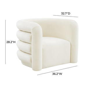 Curves - Velvet Lounge Chair - R&R Furniture Gallery (Fountain Valley, CA)