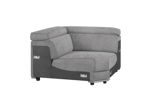 Alwin - Modular Wedge - Dark Gray Fabric - R&R Furniture Gallery (Fountain Valley, CA)