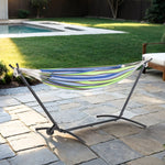 Haley - Hammock w/ Stand, Green/Blue