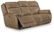 Glencroft - Power Reclining Sofa With Adjustable Headrest - Sahara - R&R Furniture Gallery (Fountain Valley, CA)