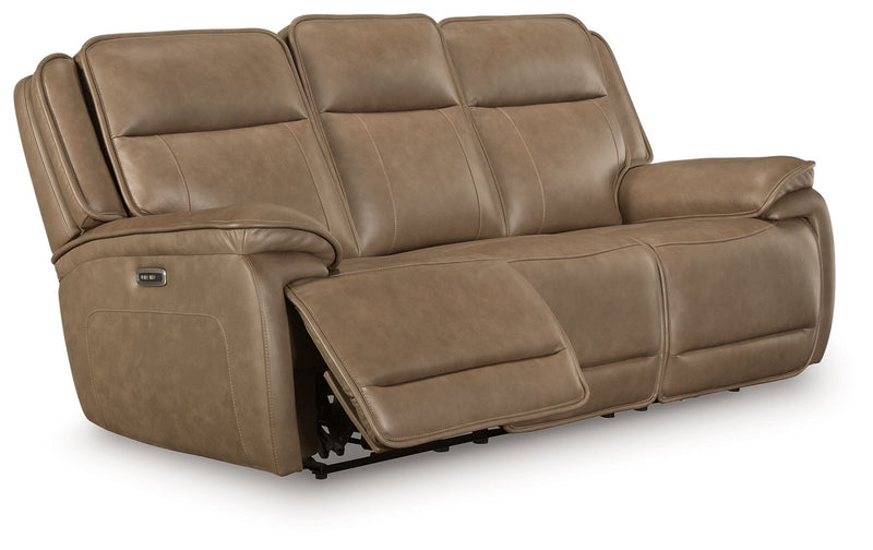 Glencroft - Power Reclining Sofa With Adjustable Headrest - Sahara - R&R Furniture Gallery (Fountain Valley, CA)
