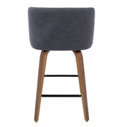 Toriano - Mid Century Modern Fixed Height Counter Stool & Square Footrest (Set of 2) - R&R Furniture Gallery (Fountain Valley, CA)