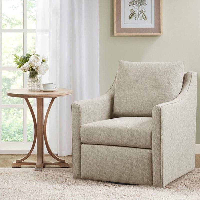 Bedford - Swivel Armchair - Natural - R&R Furniture Gallery (Fountain Valley, CA)