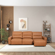 Grant - Triple Power Convertible Sofa - Cognac - R&R Furniture Gallery (Fountain Valley, CA)