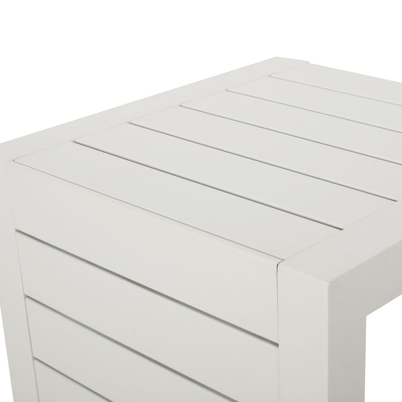 Aluminum Outdoor C - Shaped Side Table For Patio - R&R Furniture Gallery (Fountain Valley, CA)