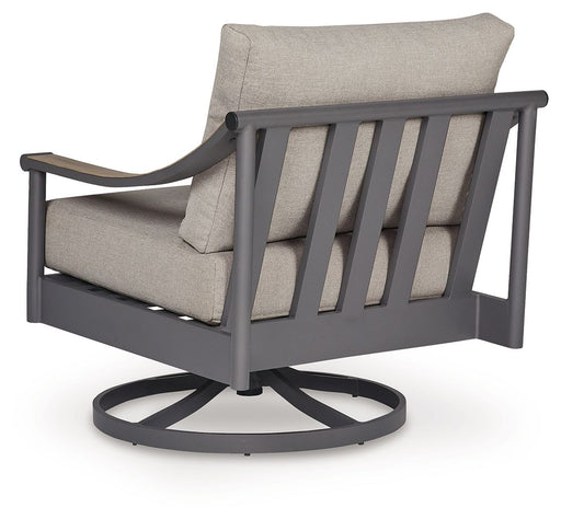 Ocean Beach - Swivel Lounge With Cushion - Gray - R&R Furniture Gallery (Fountain Valley, CA)