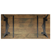 Simpli-Home Watkins sturdy dining table with wooden finish and classic design for kitchen or dining room use.