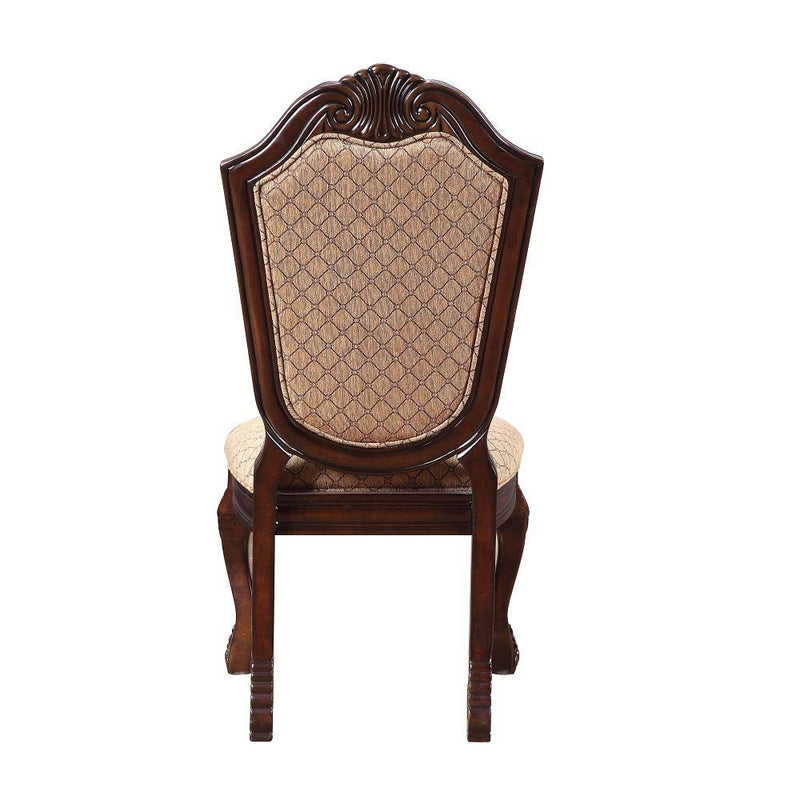 Chateau De Ville - Side Chair (Set of 2) - Fabric & Espresso - R&R Furniture Gallery (Fountain Valley, CA)