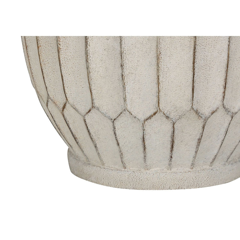 Cream transitional 8th Street table lamp with a sleek design, featuring a rounded base and fabric shade for stylish lighting.