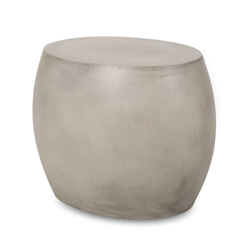 Outdoor oval-shaped side table by Noble House, featuring a sleek design suitable for patio or garden decor.