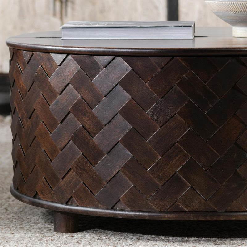 Shira - Mango Wood 24" Round Table - R&R Furniture Gallery (Fountain Valley, CA)