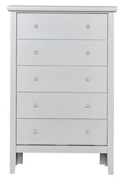 Glory Furniture Primo accent chest with a sleek wooden finish and modern design, featuring a compact storage cabinet with two doors.