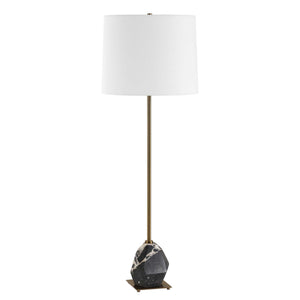 Rowland - Panda Marble Buffet Lamp - Black / Brass